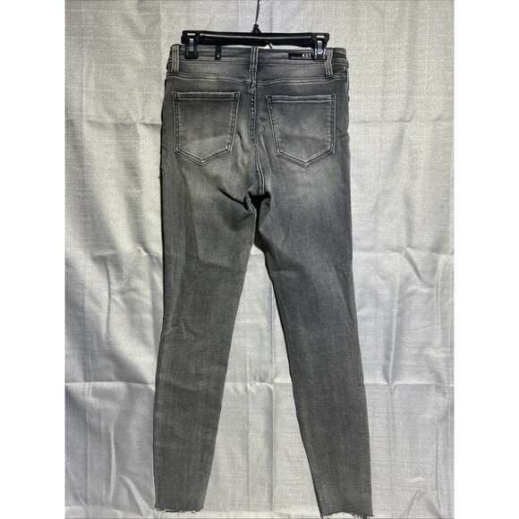 KUT FROM THE KLOTH HIGH RISE MIA SKINNY JEANS BLACK SZ 4 Grey distressed Grunge - Picture 9 of 11